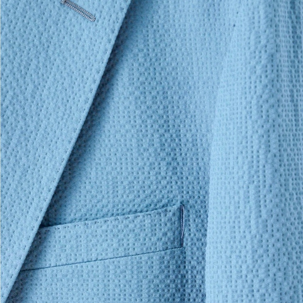 SEERSUCKER MADISON SUIT
JACKET IN SLATE BLUE